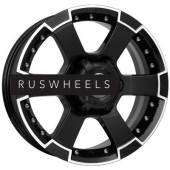 Диски КИК 7x16/6x139,7 ET38 D92,5 M56 (КС593) Алмаз черный