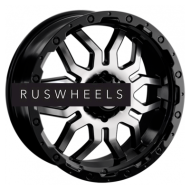 Диски LS 9x20/6x139,7 ET20 D100,1 1285 BKF (конус, Колпак+лого)