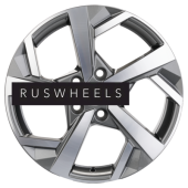 Диски Khomen Wheels 7x17/5x112 ET43 D57,1 KHW1712 (Karoq/Octavia/Passat/Tiguan) Gray-FP